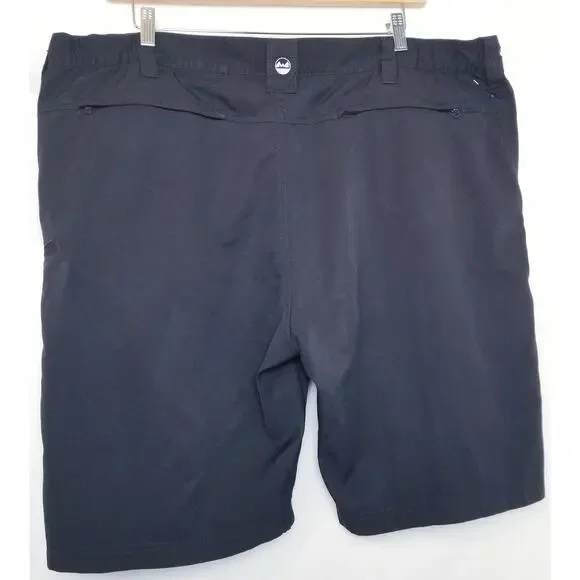 Mens Sz 44 WRANGLER Outdoor Performance Zip Cargo Shorts Elastic Waistband Black - Picture 3 of 8